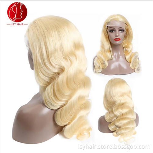 Remy 613 Blonde Body Wave Front Lace Wig Virgin Human Hair Transparent Lace Preplucked Hair Line WIth Baby Hair Lace Front Wig